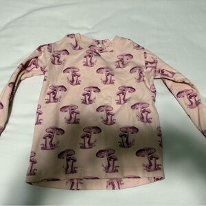 Kate Quinn size 6 long sleeve shirt pink mushroom